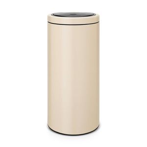 Brabantia Touch Bin Flat Top afvalemmer 30 liter met kunststof binnenemmer - Almond