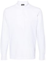 Zegna long-sleeve cotton polo shirt - Blanc