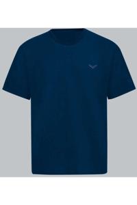 TRIGEMA Regular Fit T-Shirt ronde hals blauw, Effen