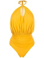 Brigitte maillot de bain froncé à dos-nu - Jaune