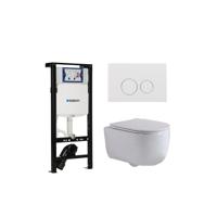 QeramiQ Dely Swirl Toiletset - 36.3x51.7cm - Geberit UP320 plieger inbouwreservoir - slim zitting - glans witte bedieningsplaat - ronde knoppen - wit glans SW1381697/SW706186/SW1000766/SW1026256 QeramiQ Dely Swirl Toiletset - 36.3x51.7cm - Geberit UP320 plieger inbouwreservoir - slim zitting - glans witte bedieningsplaat - ronde knoppen - wit glans SW1381697/SW706186/SW1000766/SW1026256