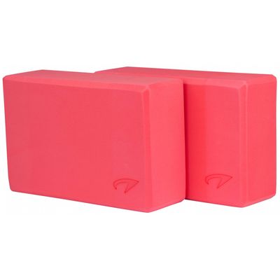 Avento yogablokken 23 x 15 cm foam roze 2 stuks Avento yogablokken 23 x 15 cm foam roze 2 stuks