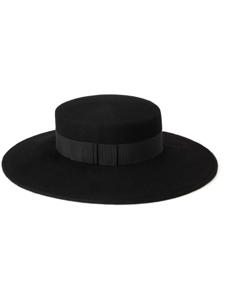 Nina Ricci chapeau en laine feutrée - Noir