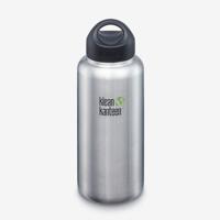 Klean Kanteen Classic Wide met ringdop, 1182ml/40oz Drinkfles Brushed Stainless 1182ml