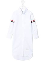 Thom Browne Kids robe-chemise Oxford à ruban gros-grain - Blanc - thumbnail