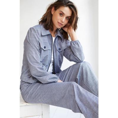 Helena Hart - Blauw | Dames | Jasje | Blauw | XXL | regular | Kamst mode