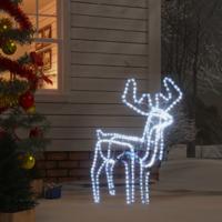 Kerstfiguur rendier met bewegende kop koudwit 76x42x87 cm
