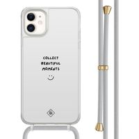 iPhone 11 hoesje met grijs koord - Collect moments