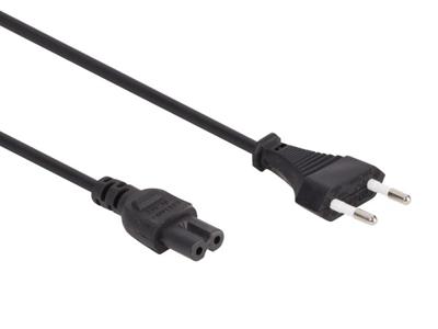 Voedingskabel zwart cee 7/16 incheurostekker inch c7 l 2 m h03vvh2-f 2g0.75 mm2 - Velleman