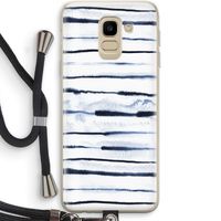 Ink Stripes: Samsung Galaxy J6 (2018) Transparant Hoesje met koord