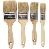 Creativ Company Vernis kwasten, l: 19,5-21 cm, b: 25-63 mm, plat, 4 stuk/ 1 doos