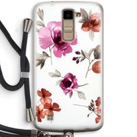 Geschilderde bloemen: LG K10 (2016) Transparant Hoesje met koord