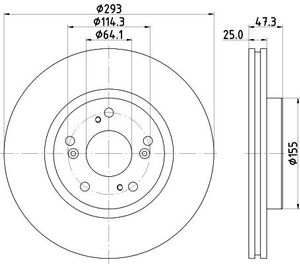 Remschijf Gecoat 55573PRO 8DD355119571