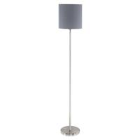 Eglo Vloerlamp Pasteri 28cm nikkel mat met grijze kap 95166