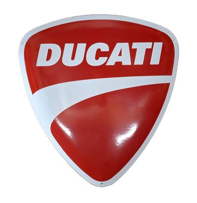 Ducati Logo Emaille Bord - 47 x 50cm