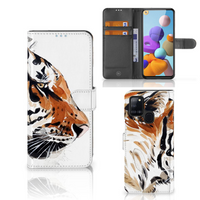 Hoesje Samsung Galaxy A21s Watercolor Tiger