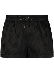 Dolce & Gabbana short de bain DG Monogram en jacquard - Noir