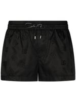 Dolce & Gabbana short de bain DG Monogram en jacquard - Noir - thumbnail