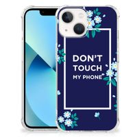 iPhone 13 mini Anti Shock Case Flowers Blue DTMP - thumbnail