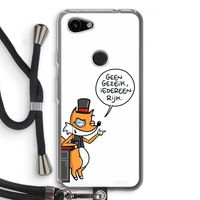 Geen Gezeik: Pixel 3a Transparant Hoesje met koord