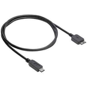 Akyga AK-USB-44 USB-kabel USB 3.2 Gen 1 (3.1 Gen 1) 1 m USB C Micro-USB B Zwart