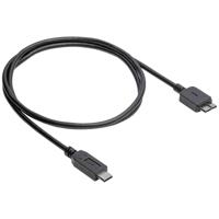 Akyga USB-kabel USB-micro-B 3.0 stekker, USB-C stekker 1.00 m Zwart AK-USB-44