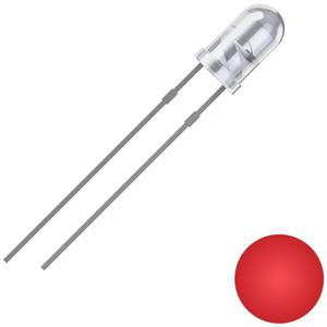 Quadrios 2111O173 Bedrade LED Rood Rond 3 mm 2500 mcd 25 ° 20 mA 2 V