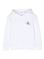 Calvin Klein Kids hoodie en coton à logo imprimé - Blanc