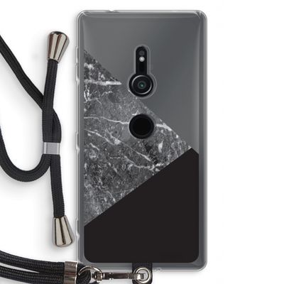 Combinatie marmer: Sony Xperia XZ2 Transparant Hoesje met koord