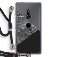 Combinatie marmer: Sony Xperia XZ2 Transparant Hoesje met koord