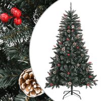 Kunstkerstboom met standaard 150 cm PVC groen