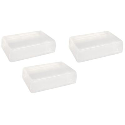 Kreativ zeep/gietzeep transparant - 3x zakjes - 600 gram - DIY - Zelf zeepjes maken - Plantaardig/ve