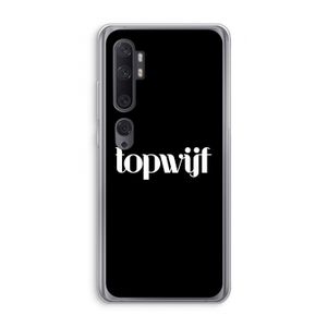 Topwijf Zwart: Xiaomi Mi Note 10 Pro Transparant Hoesje