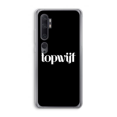 Topwijf Zwart: Xiaomi Mi Note 10 Pro Transparant Hoesje