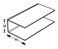 Bovenbak voor plissehordeur - Wit - 335 cm - Aluminium