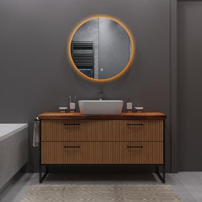 Badkamerspiegel met LED Verlichting en Verwarming 40cm - Afimera Luna - Randloos - Wandspiegel Rond - Touch Bediening - Dimbaar - Aanpasbare Lichtkleur