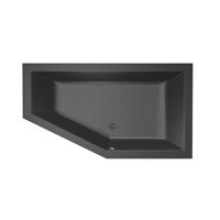 Xenz Society Hoekbad - 160x90x53 - afvoer Midden - Rechts - acryl - ebony 6882-29