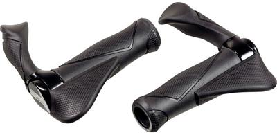 Rst Handvatpaar ergotec mf2 small kraton / aluminium 130+130 mm - zwart