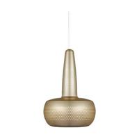 Umage Clava hanglamp brushed brass - met koordset wit - Ø 21,5 cm