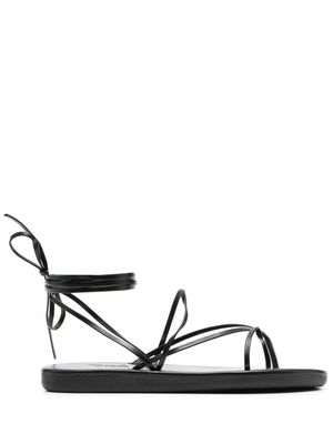 Ancient Greek Sandals sandales en cuir à bride cheville nouée - Noir