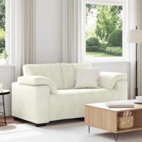 Loveseat Sofa Crme 120 cm Fluweel