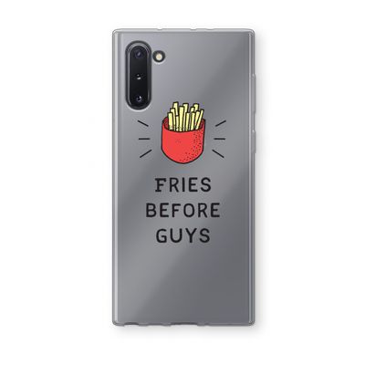 Fries before guys: Samsung Galaxy Note 10 Transparant Hoesje