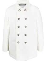 Brunello Cucinelli caban croisé en velours côtelé - Blanc