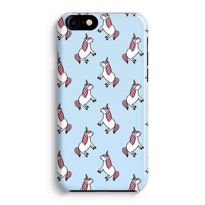 Eenhoorns overal: Volledig Geprint iPhone 7 Plus Hoesje
