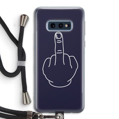 F**k U: Samsung Galaxy S10e Transparant Hoesje met koord F**k U: Samsung Galaxy S10e Transparant Hoesje met koord