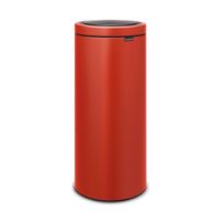 Brabantia Touch Bin Flat Top Afvalemmer 30 liter - Happy Red