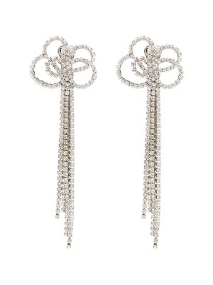 Kenneth Jay Lane boucles d'oreilles à noeud en cristal - Argent