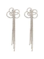 Kenneth Jay Lane boucles d'oreilles à noeud en cristal - Argent