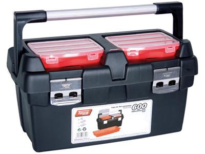 Tayg gereedschapskoffer 600 x 305 x 295 mm met inlegbak & 3 sorteerdozen - Velleman