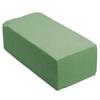 HBX Steekschuim/oase - nat - rechthoekig - groen - 23 x 11 x 8 cm - voor bloemen - bloemstukken